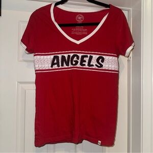 Angels Baseball Women’s V Neck T Shirt